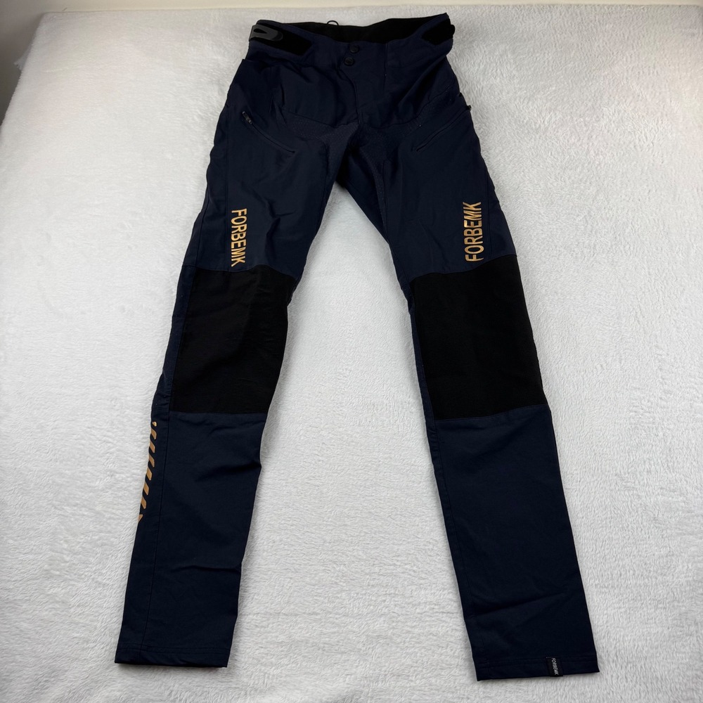 FORBEMK Mountain Bike Pants Mens 28 Navy Blue Reinforced Knee MTB Cycling Gear